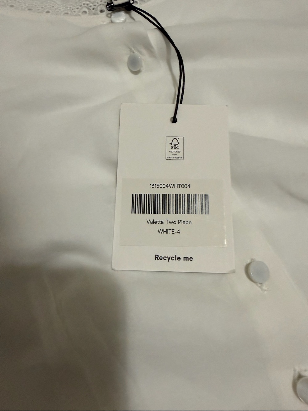 NWT Reformation Valetta Two Piece Set in White. MSRP $278. - Picture 12 of 12